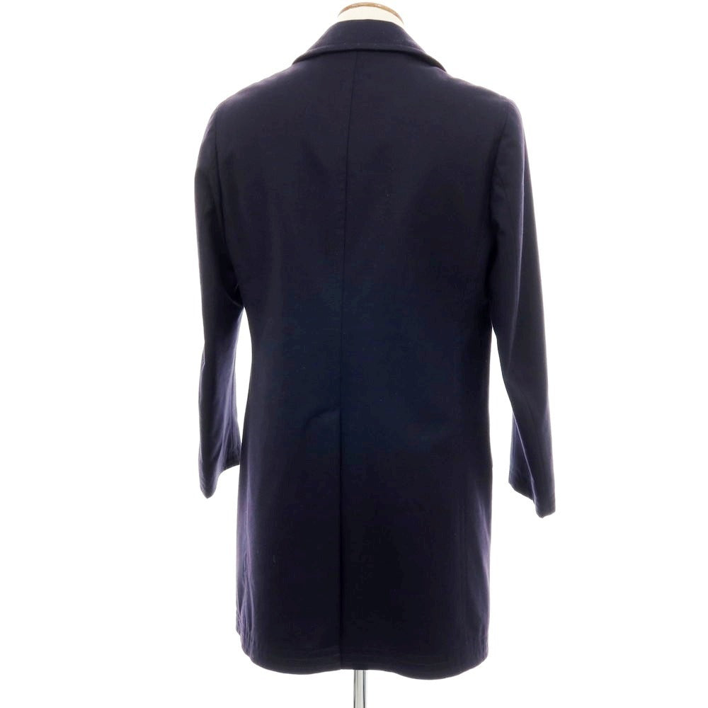 【中古】ラルディーニ LARDINI ウール ステンカラーコート ネイビー【 サイズ46 】【 状態ランクC 】【 メンズ 】