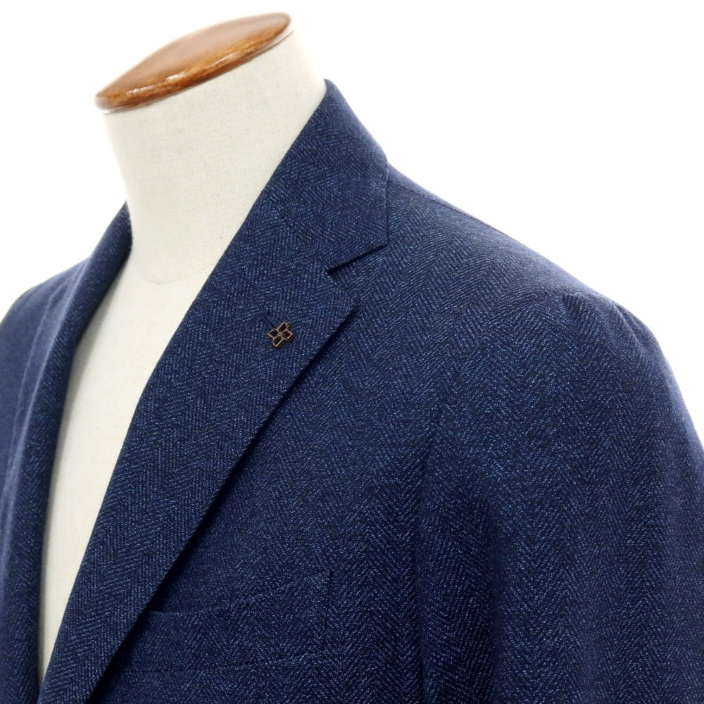【中古】タリアトーレ TAGLIATORE ウールコットン テーラードジャケット ネイビー【サイズ46】【 状態ランクC 】【 メンズ 】