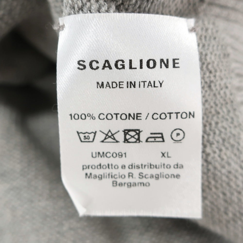 【新品】スカリオーネ SCAGLIONE コットン プルオーバー ニット パーカー グレー【サイズXL】【 状態ランクN 】【 メンズ 】