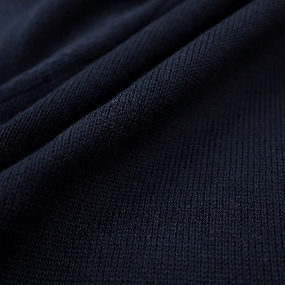 【新品】スカリオーネ SCAGLIONE コットン クルーネック 半袖 プルオーバーニット ネイビーxホワイト【サイズL】【 状態ランクN 】【 メンズ 】