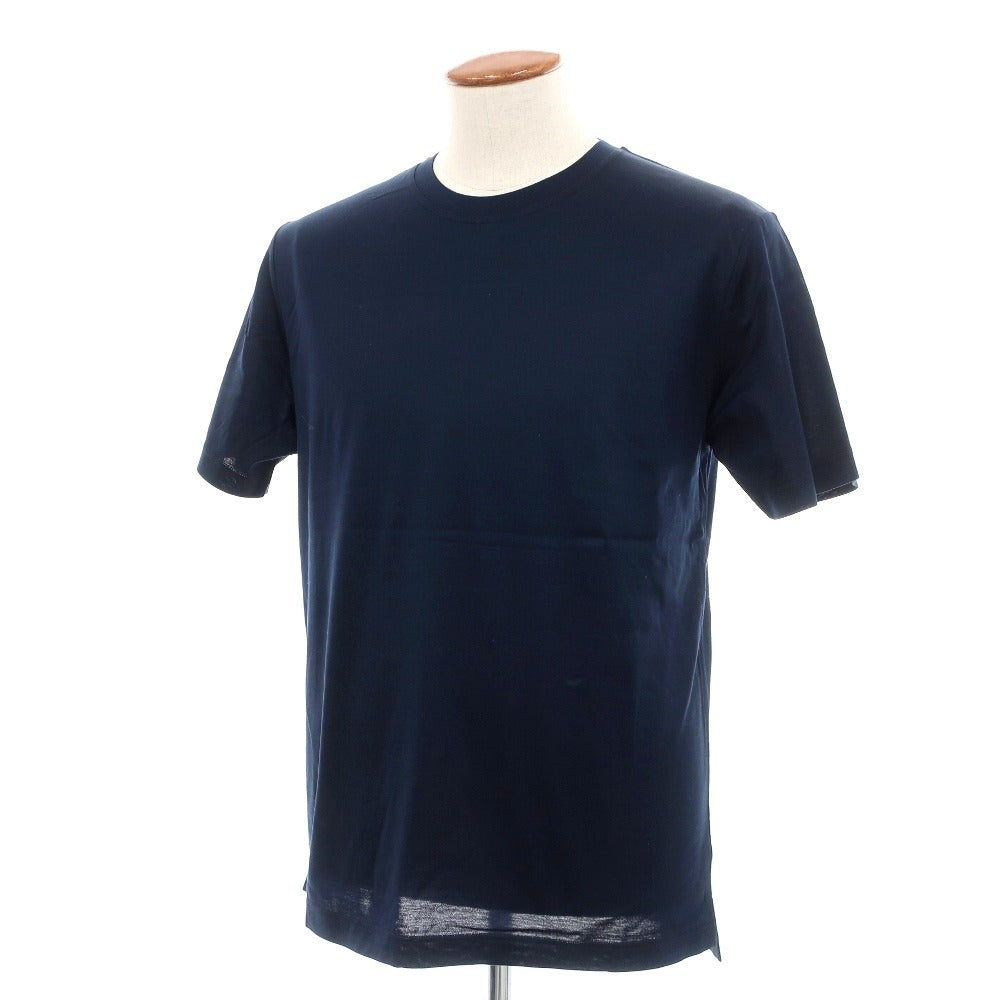 【新品】スカリオーネ SCAGLIONE コットン クルーネック 半袖Tシャツ ネイビー【サイズM】【 状態ランクN 】【 メンズ 】