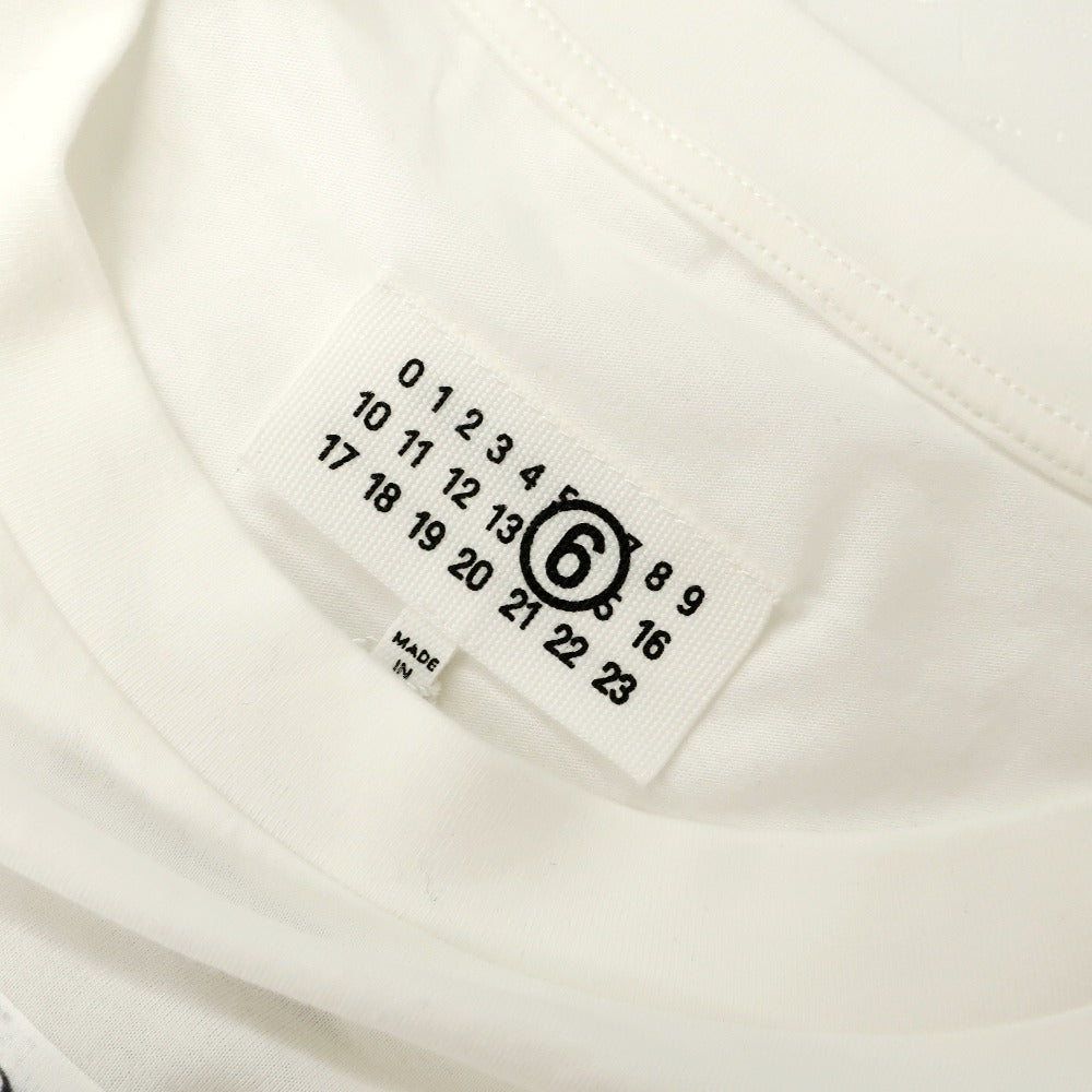 【新品アウトレット】エムエムシックス MM6 コットン クルーネック 半袖Tシャツ ホワイト【サイズXXL】【 状態ランクN- 】【 メンズ 】