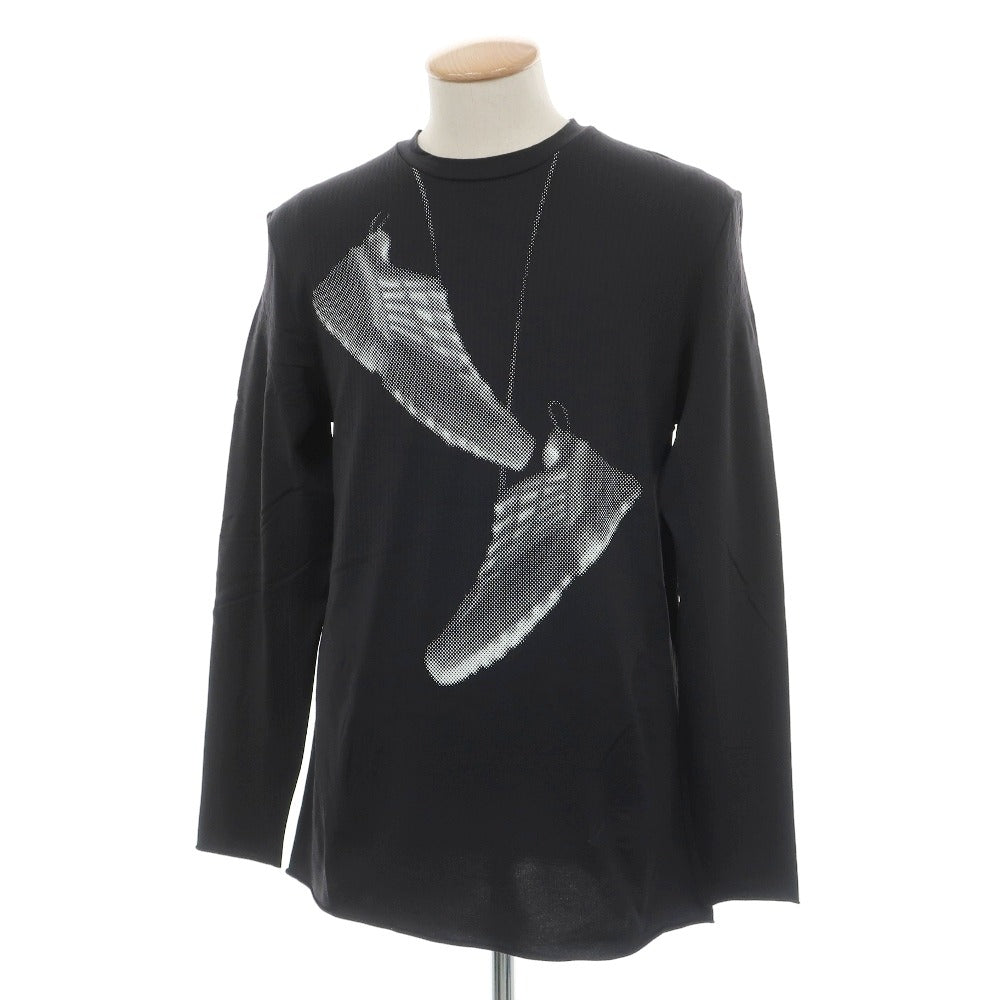 【新品】エムエムシックス MM6 × SALOMON ナイロン クルーネック 長袖Tシャツ ブラック【サイズS】【 状態ランクN 】【 ユニセックス 】