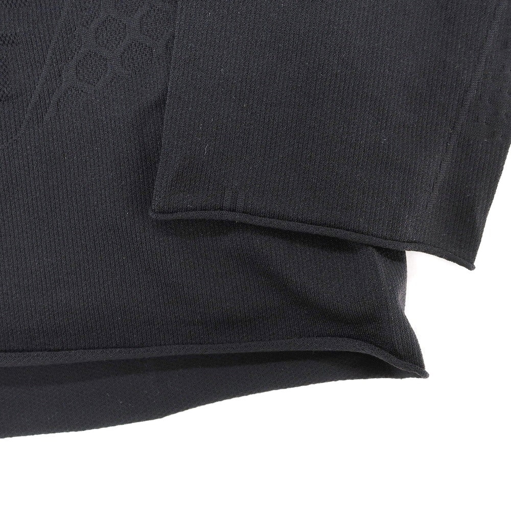 【新品】エムエムシックス MM6 × SALOMON ナイロン クルーネック 長袖Tシャツ ブラック【サイズL】【 状態ランクN 】【 ユニセックス 】