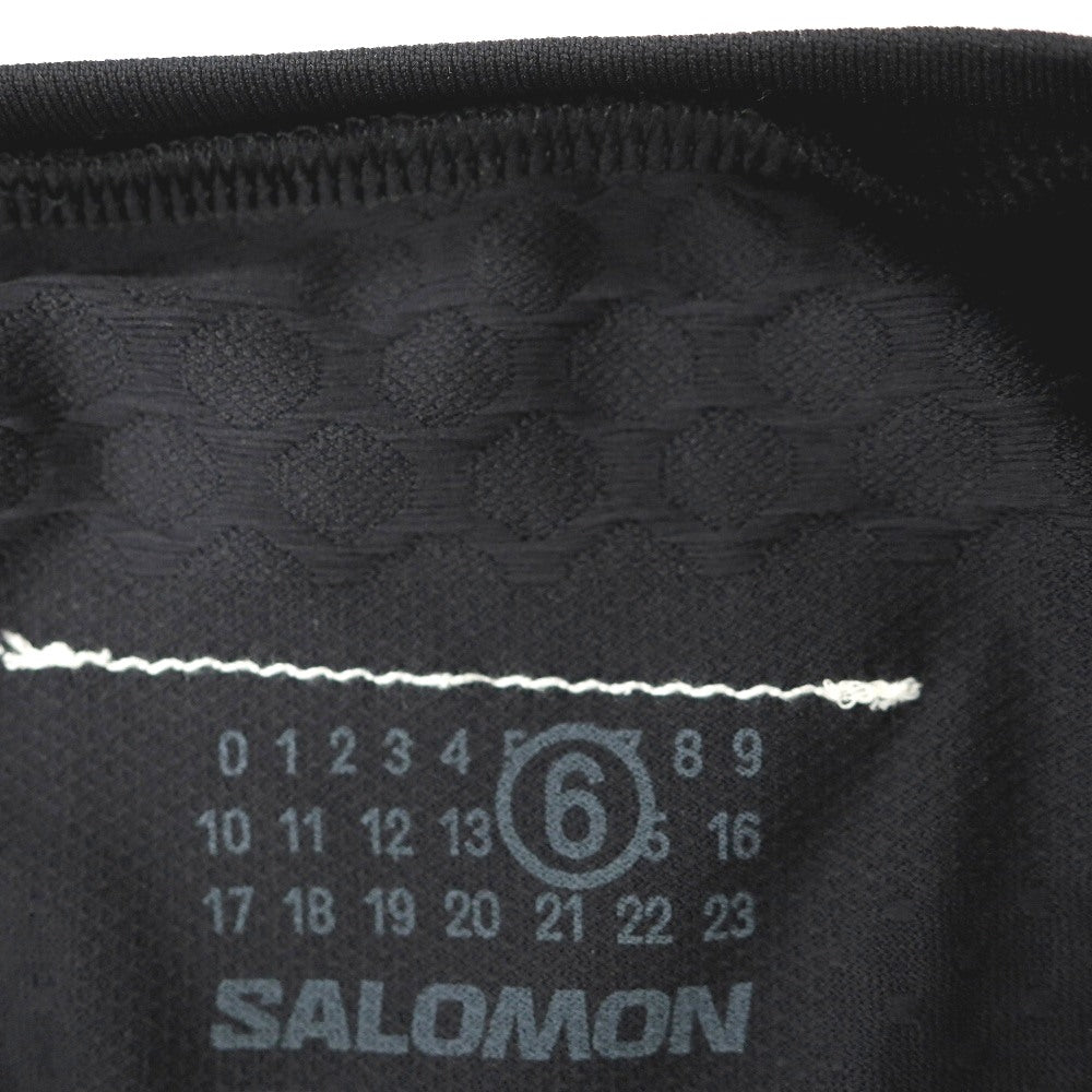 【新品】エムエムシックス MM6 × SALOMON ナイロン クルーネック 長袖Tシャツ ブラック【サイズL】【 状態ランクN 】【 ユニセックス 】