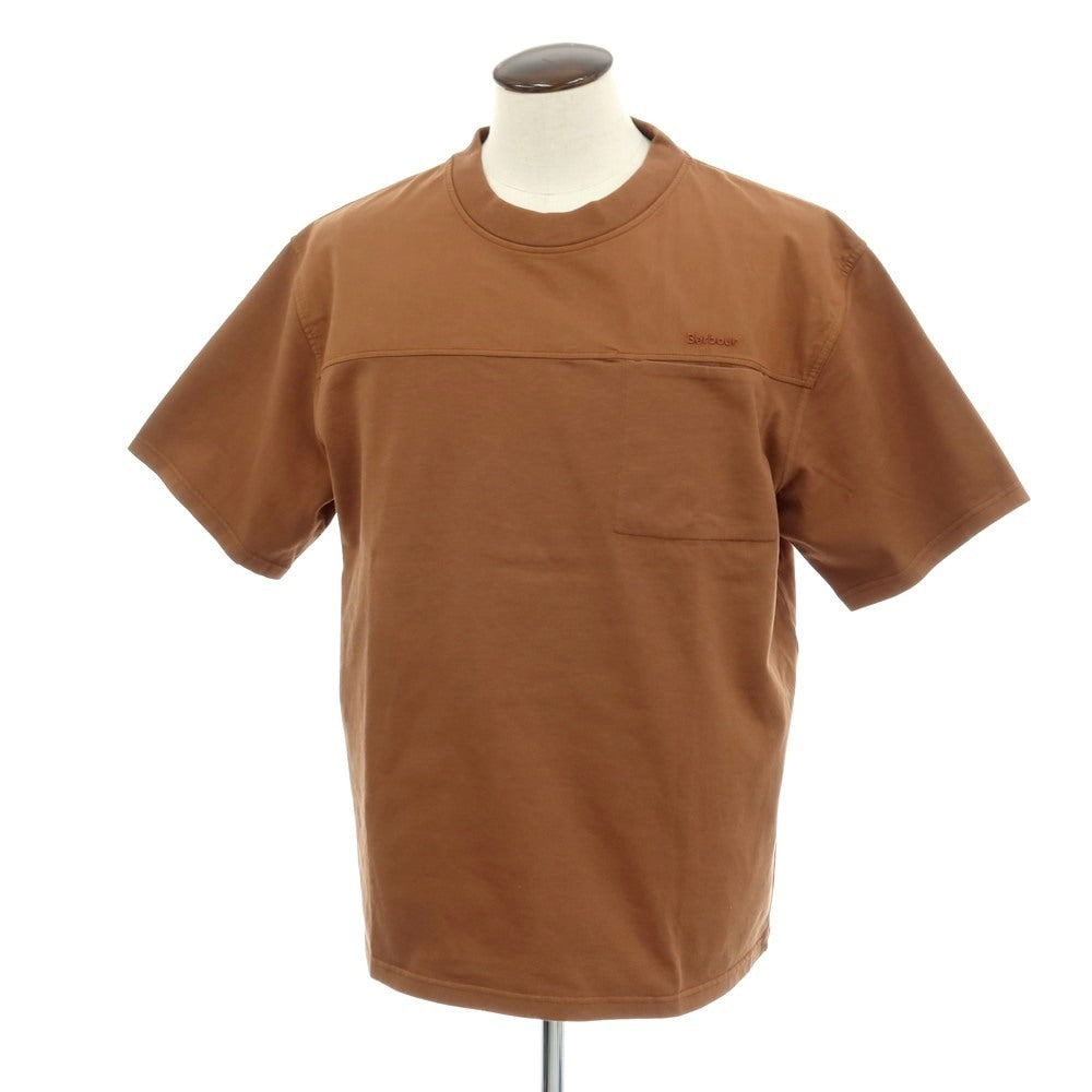 【新品】バブアー Barbour コットン クルーネック ポケット 半袖Tシャツ ブラウン【サイズL】【 状態ランクN 】【 メンズ 】