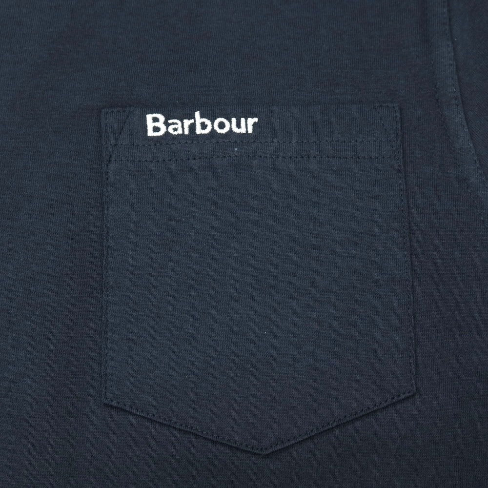 【新品】バブアー Barbour コットン クルーネック ポケット 半袖Tシャツ ネイビー【サイズS】【 状態ランクN 】【 メンズ 】