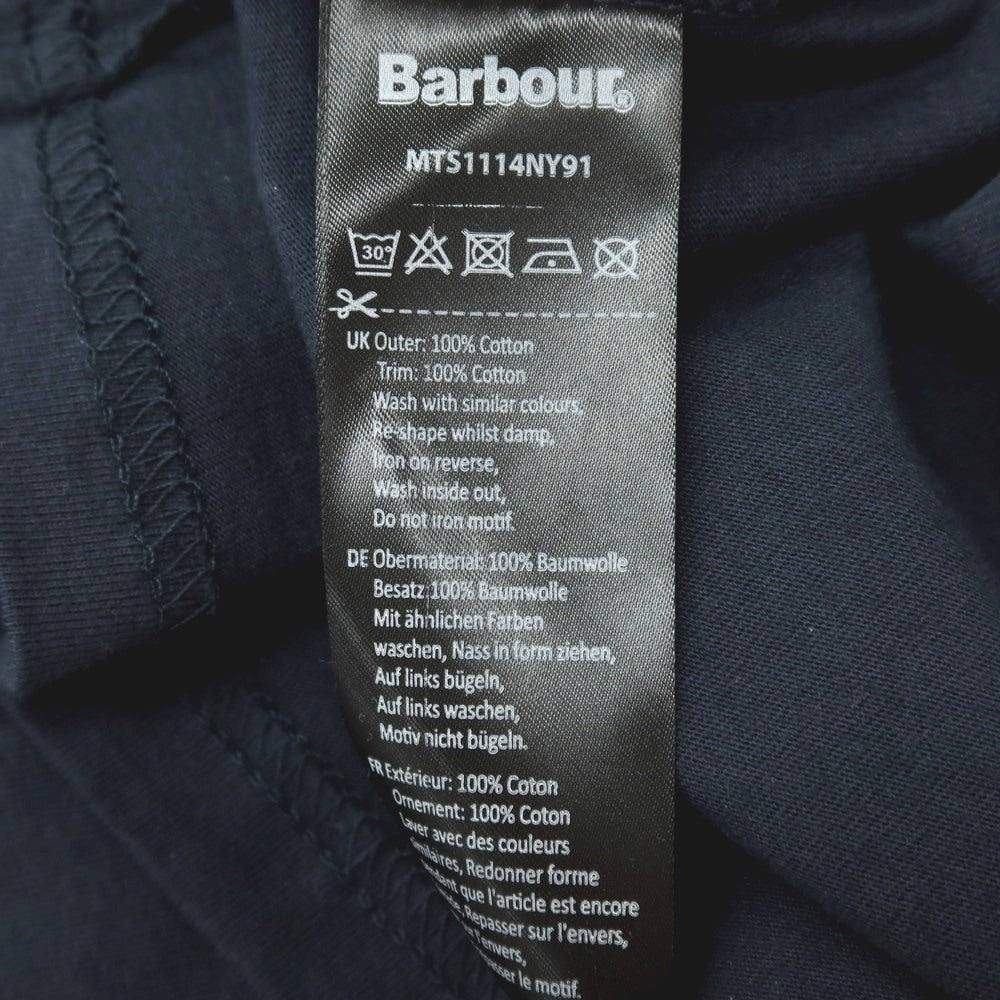 【新品】バブアー Barbour コットン クルーネック ポケット 半袖Tシャツ ネイビー【サイズS】【 状態ランクN 】【 メンズ 】