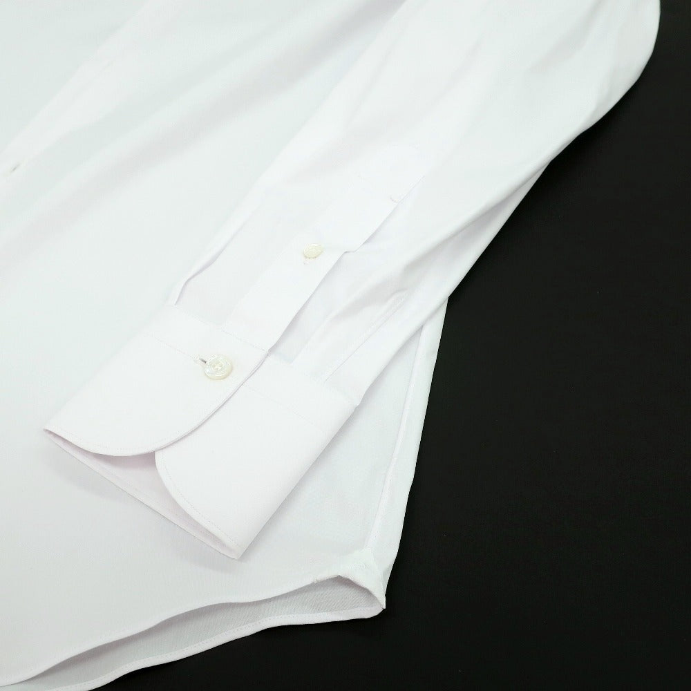 【新品アウトレット】フィナモレ Finamore ストレッチ コットンナイロン ワイドカラー ドレスシャツ ホワイト【サイズ40】【 状態ランクN- 】【 メンズ 】