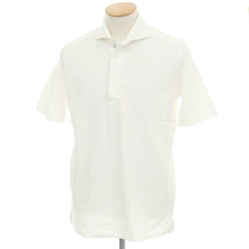 【新品】ジャンネット giannetto ストレッチ コットン 半袖ポロシャツ ホワイト【サイズXS】【 状態ランクN 】【 メンズ 】