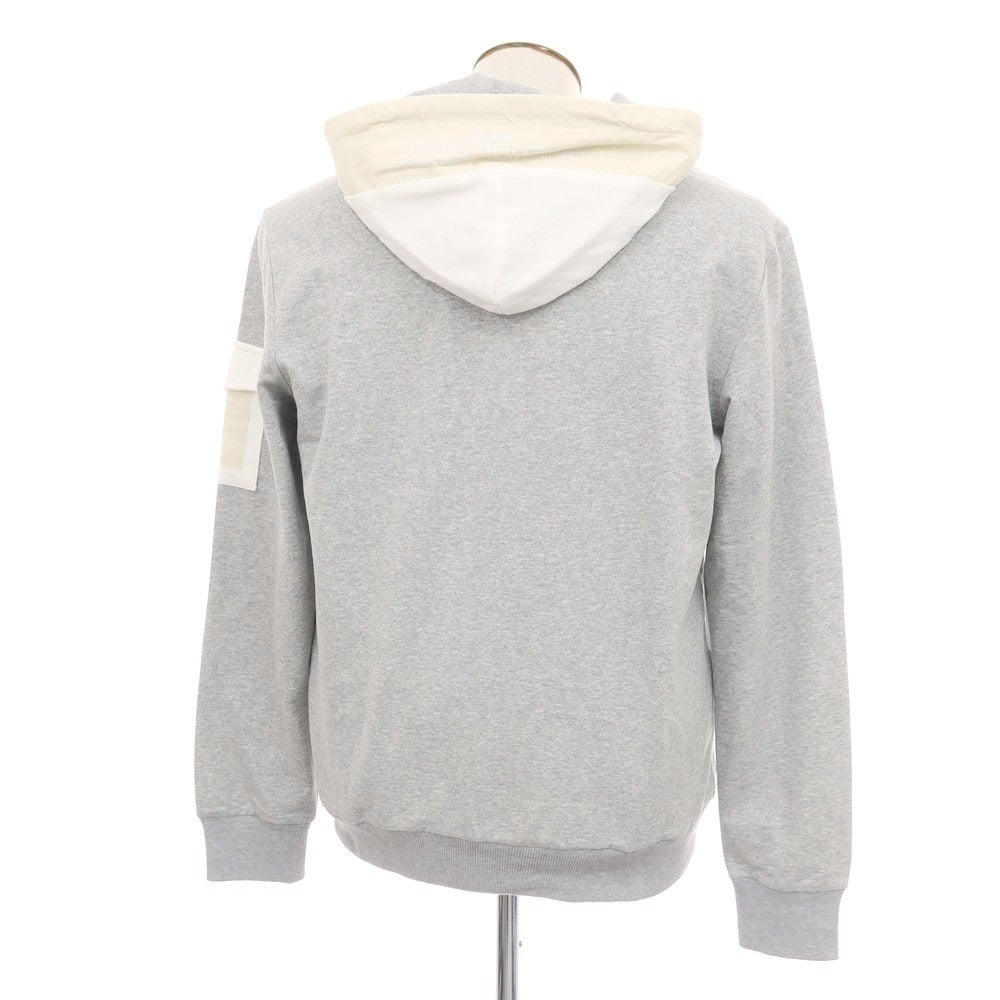 【新品】ピーエムディーエス PMDS コットンポリウレタン ダブルジップ パーカー グレーxホワイト【サイズXXL】【 状態ランクN 】【 メンズ 】