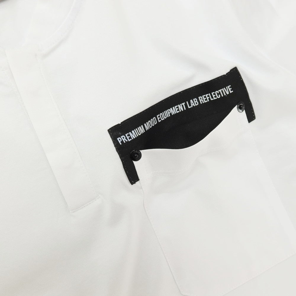 【新品】ピーエムディーエス PMDS コットン 比翼仕立て ヘンリーネック ポケット 半袖Tシャツ ホワイト【サイズL】【 状態ランクN 】【 メンズ 】