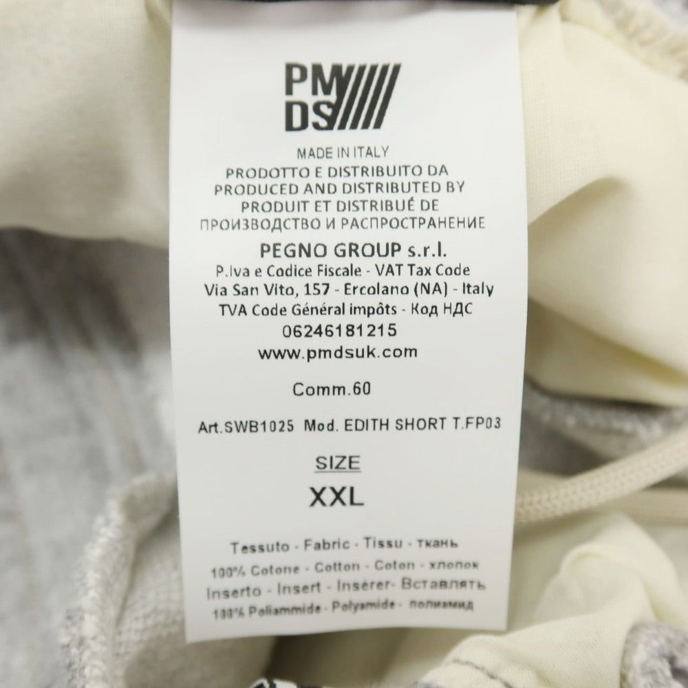 【新品】ピーエムディーエス PMDS EDITH コットン 切り替え スウェット ショートパンツ グレー【サイズXXL】【 状態ランクN 】【 メンズ 】
