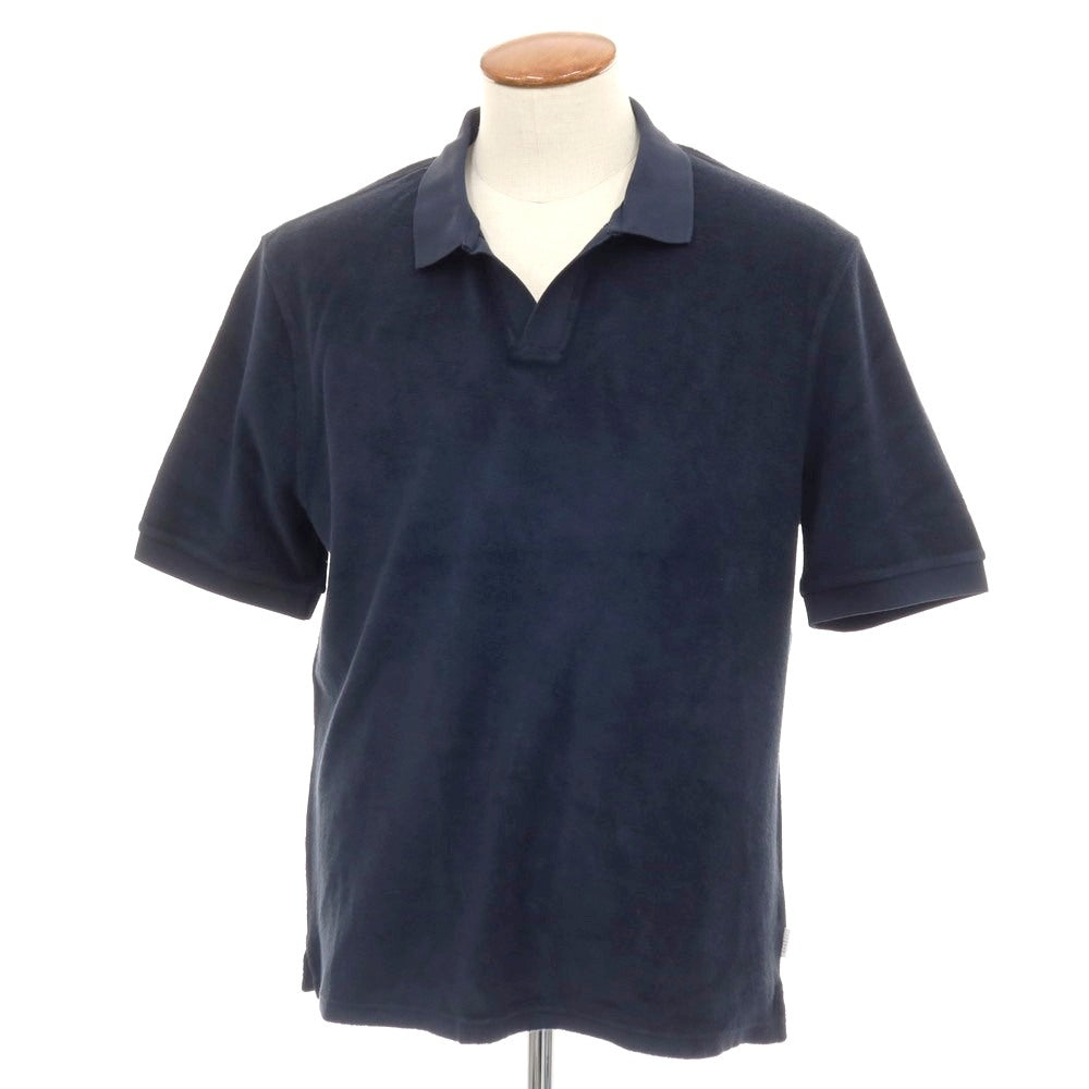 【新品】ア トリップ イン ア バッグ 04651/A TRIP IN A BAG コットン パイル スキッパー 半袖ポロシャツ ネイビー【サイズM】【 状態ランクN 】【 メンズ 】