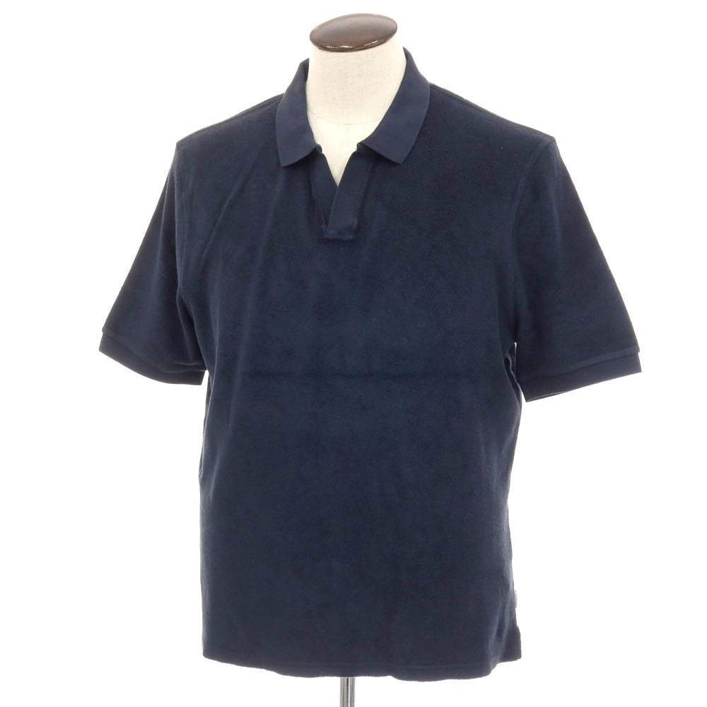 【新品】ア トリップ イン ア バッグ 04651/A TRIP IN A BAG コットン パイル スキッパー 半袖ポロシャツ ネイビー【サイズL】【 状態ランクN 】【 メンズ 】