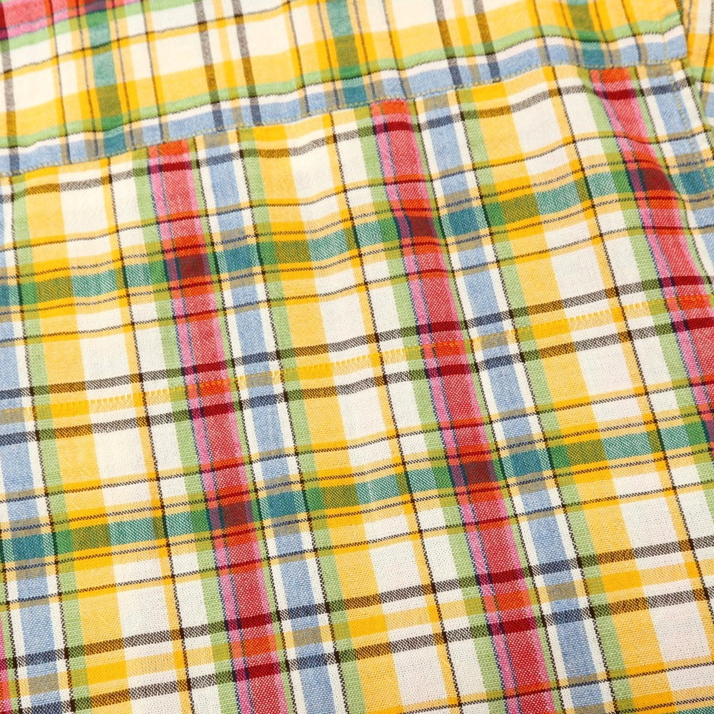 【新品アウトレット】ア トリップ イン ア バッグ 04651/A TRIP IN A BAG コットン チェック オープンカラー 半袖シャツ イエローxマルチカラー【サイズXL】【 状態ランクN- 】【 メンズ 】