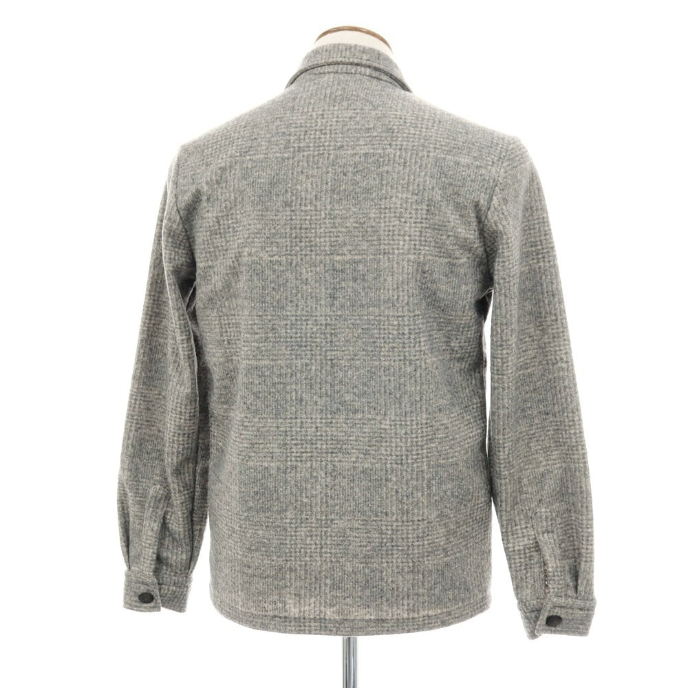 【中古】ギローバー GUY ROVER ポリエステルウール チェック シャツブルゾン グレー【サイズM】【 状態ランクA 】【 メンズ 】