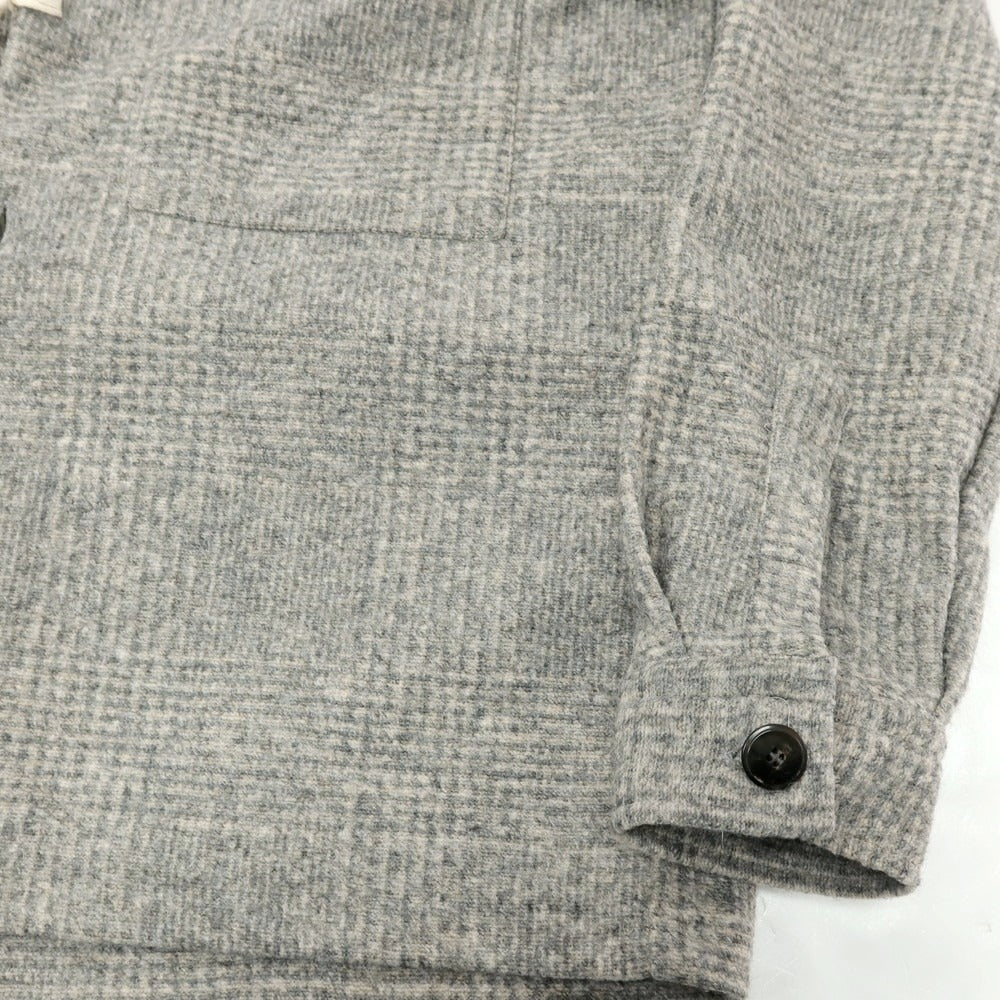 【中古】ギローバー GUY ROVER ポリエステルウール チェック シャツブルゾン グレー【サイズM】【 状態ランクA 】【 メンズ 】