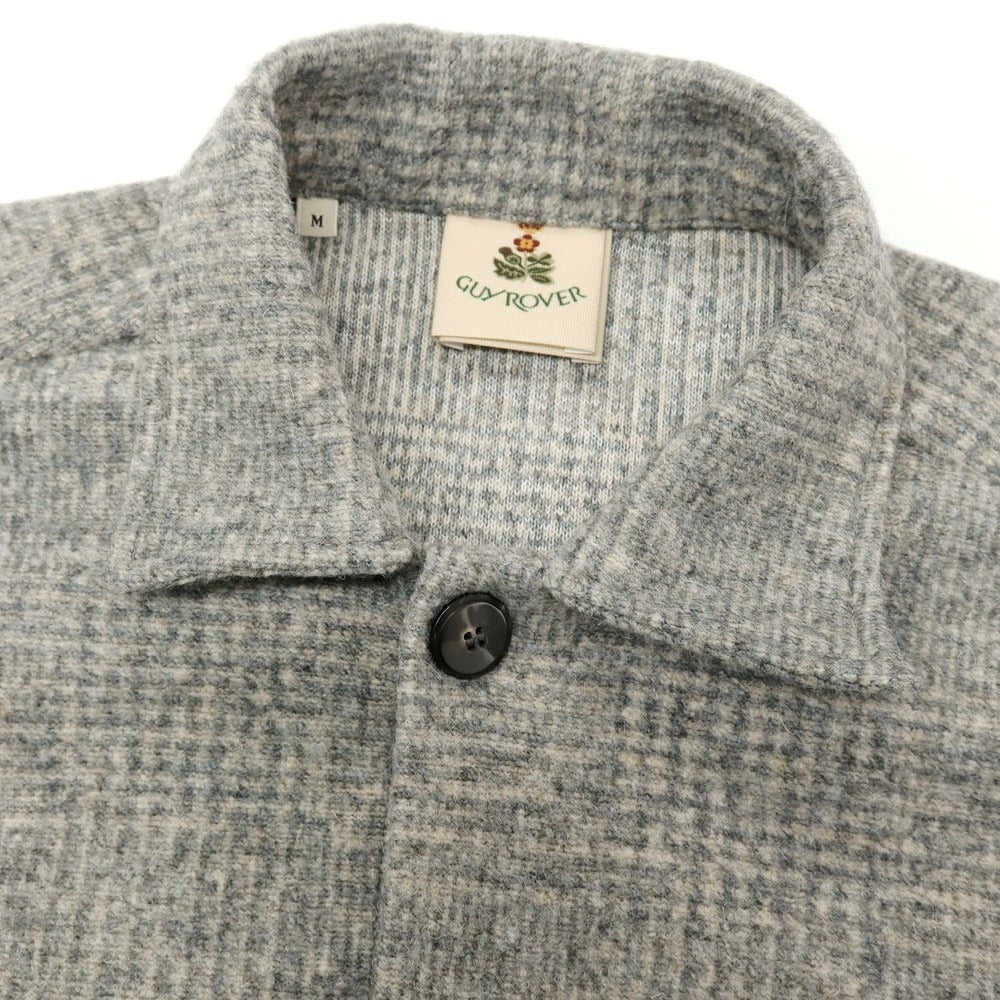 【中古】ギローバー GUY ROVER ポリエステルウール チェック シャツブルゾン グレー【サイズM】【 状態ランクA 】【 メンズ 】