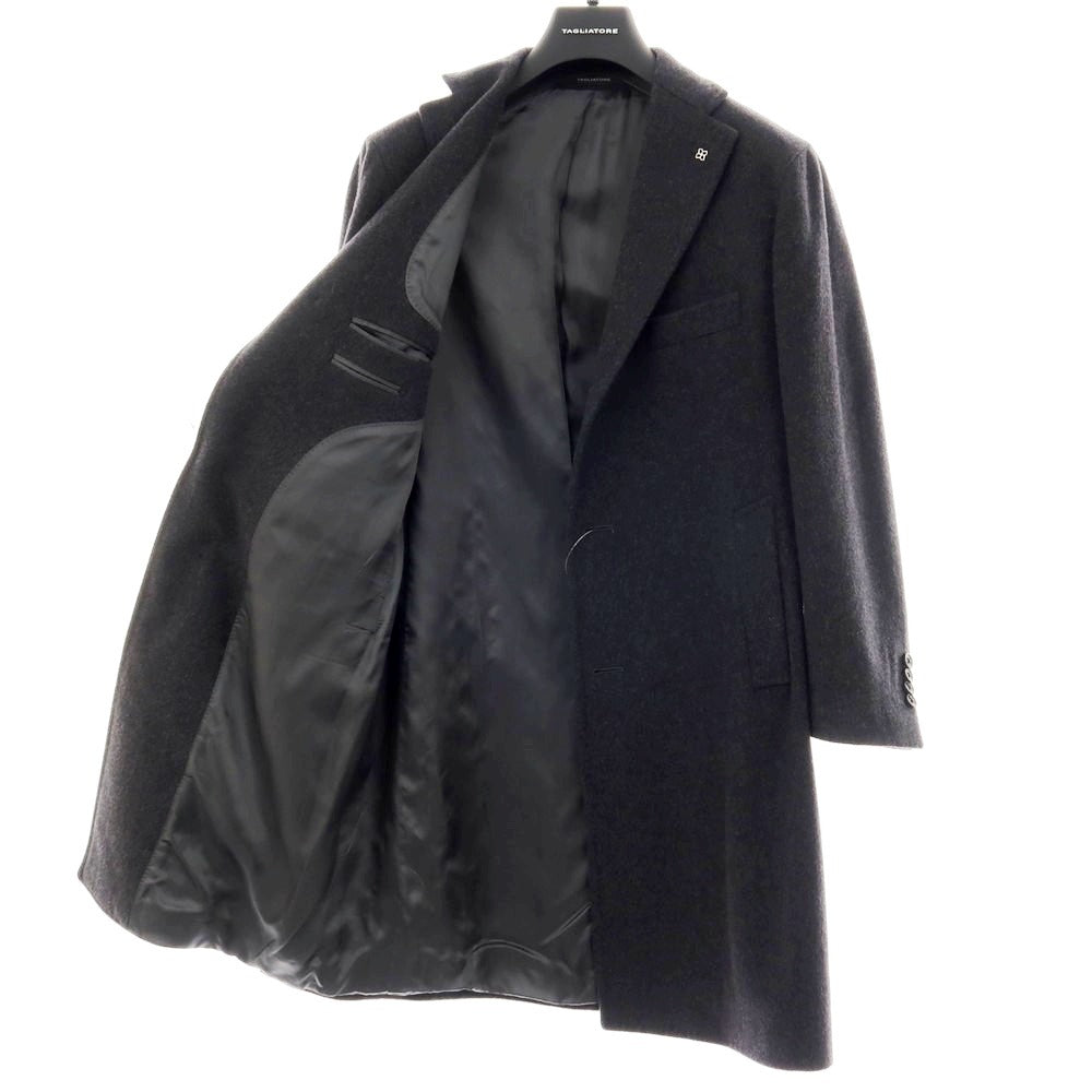 【中古】タリアトーレ TAGLIATORE ウールカシミヤ チェスターフィールドコート ダークグレー【 サイズ44 】【 状態ランクA 】【 メンズ 】