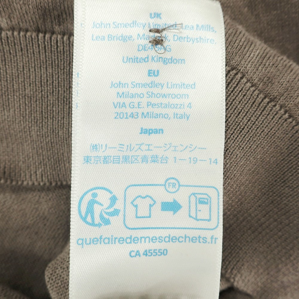 【中古】ジョンスメドレー JOHN SMEDLEY ハイゲージ シーアイランドコットン 半袖 ポロニット トープ系【サイズS】【 状態ランクB 】【 メンズ 】