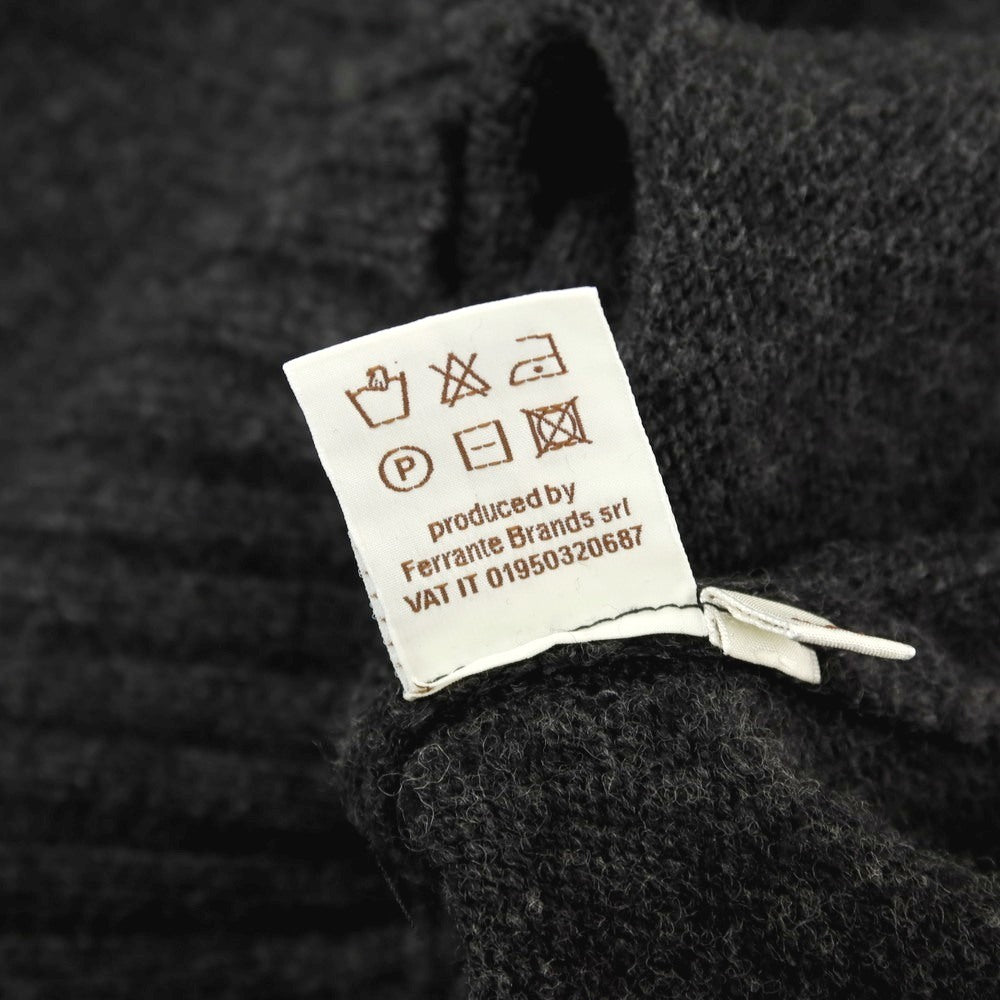 【中古】フィリッポ デ ローレンティス FILIPPO DE LAURENTIIS SUPER120’Sウール&カシミヤ スタンドカラー ダブルジップ カーディガン チャコール【サイズ50】【 状態ランクB 】【 メンズ 】