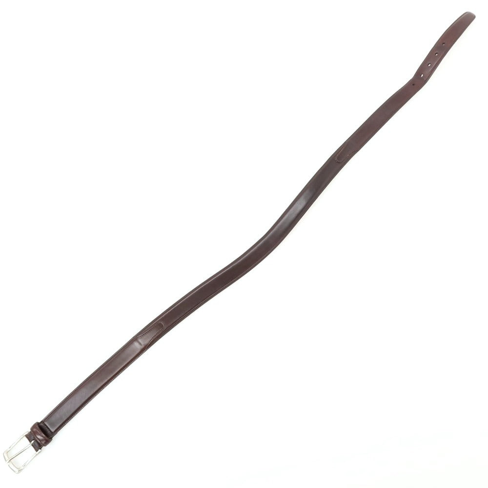【中古】ケーティールイストン K.T.Lewiston シェルコートバン レザー ベルト ダークブラウンxシルバー【サイズ36/90】【 状態ランクC 】【 メンズ 】