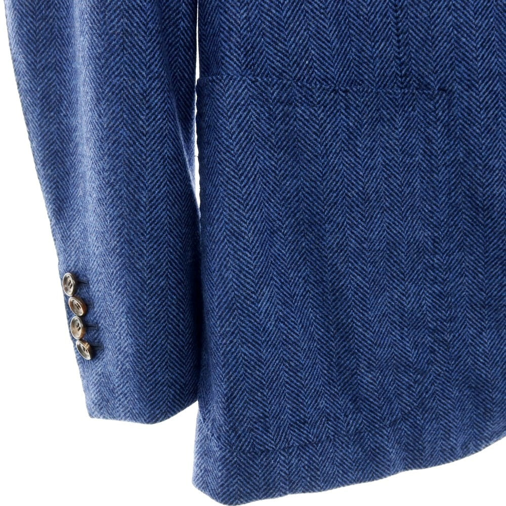 【中古】スティレ ラティーノ STILE LATINO ウールカシミヤ テーラードジャケット ブルー【サイズ42】【 状態ランクB 】【 メンズ 】