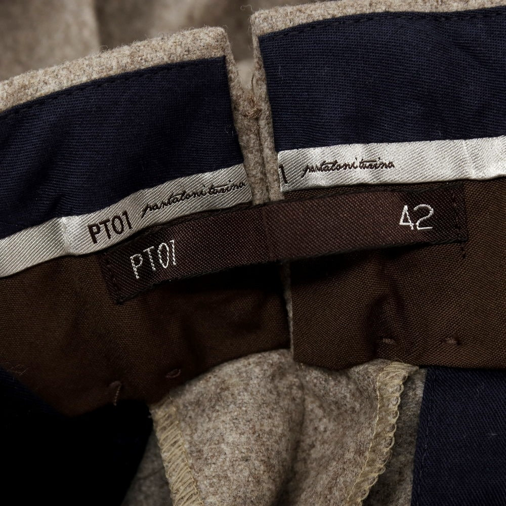 【中古】ピーティーゼロウーノ PT01 Editor ウール カーゴスラックスパンツ グレージュ【サイズ42】【 状態ランクA 】【 メンズ 】