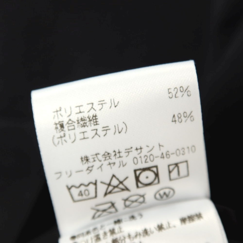 【中古】デサント DESCENTE ポリエステル オープンカラー 半袖シャツ ブラック【サイズS】【 状態ランクB 】【 メンズ 】