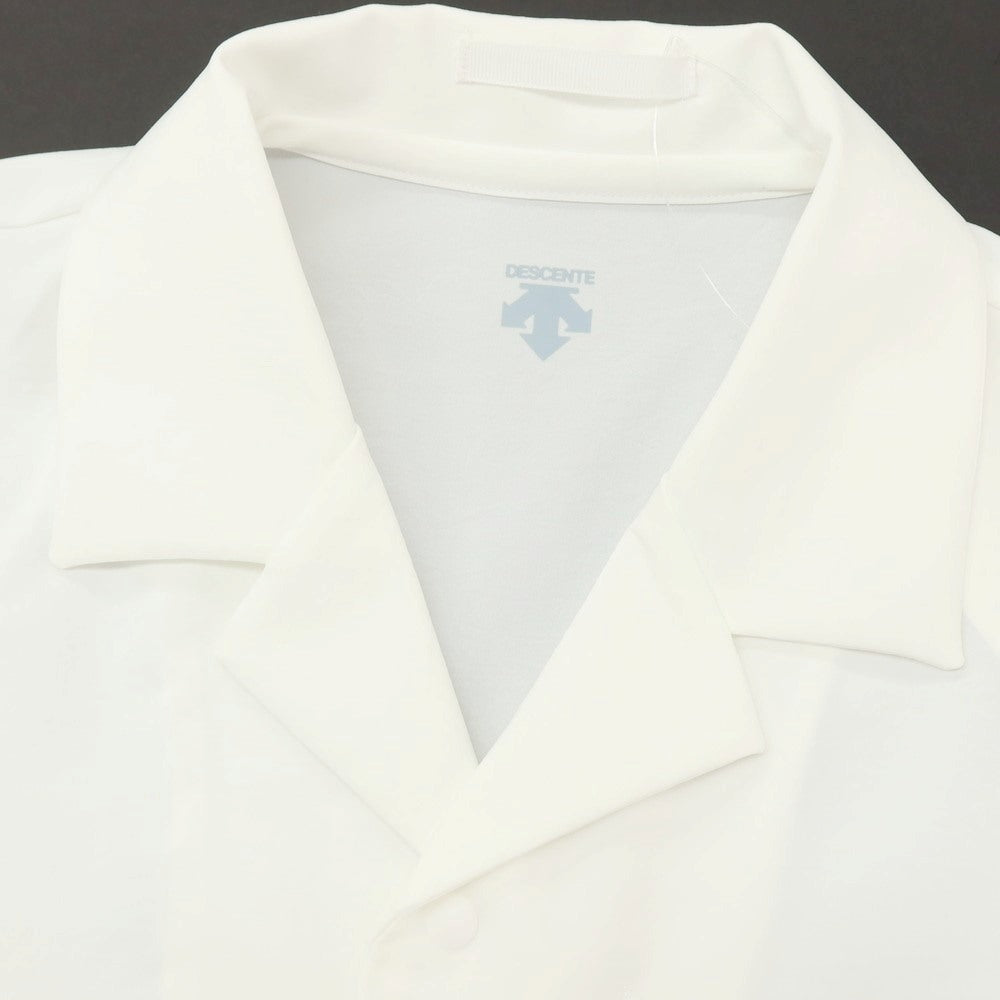 【中古】デサント DESCENTE ポリエステル オープンカラー 半袖シャツ ホワイト【サイズS】【 状態ランクB 】【 メンズ 】