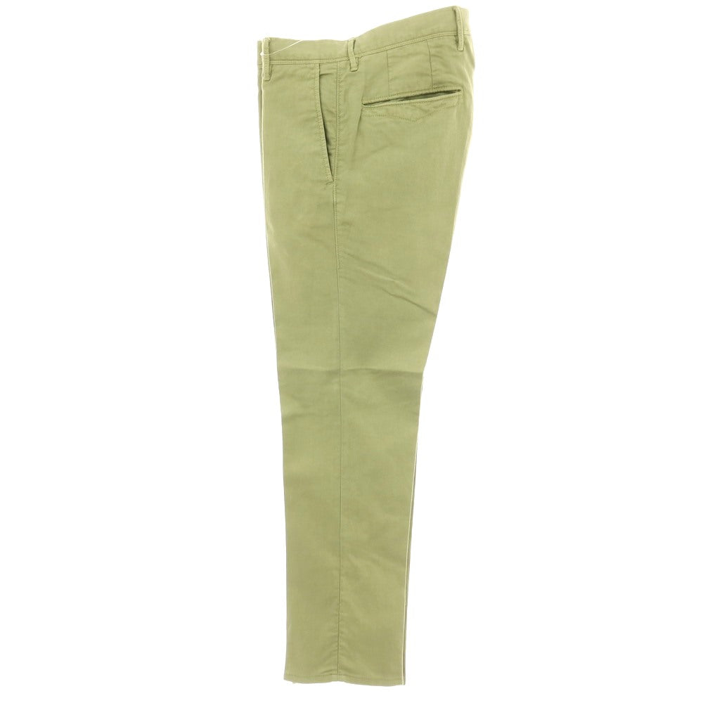 【中古】インコテックス スラックス INCOTEX SLACKS ストレッチ コットンリネン カジュアルスラックスパンツ ライトグリーン【サイズ29】【 状態ランクB 】【 メンズ 】