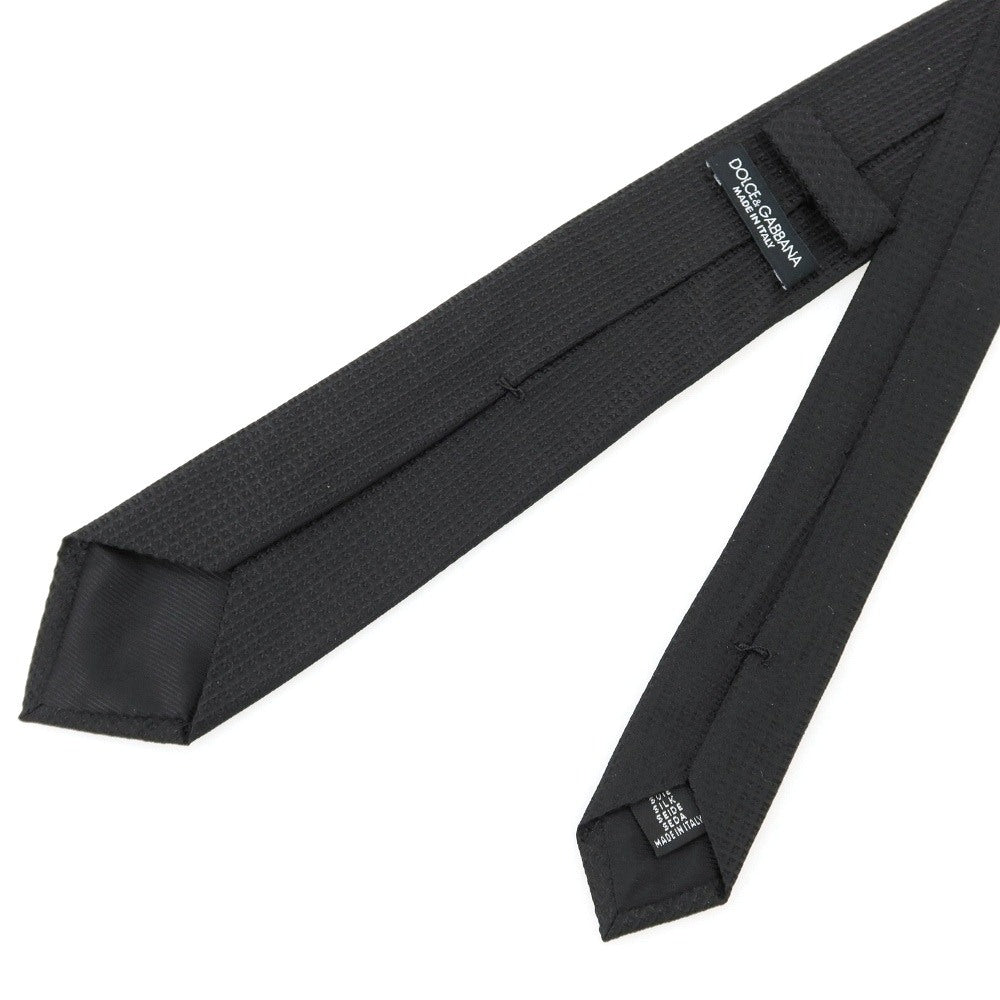 【中古】ドルチェアンドガッバーナ DOLCE&GABBANA シルク ナロータイ ブラック【 状態ランクB 】【 メンズ 】