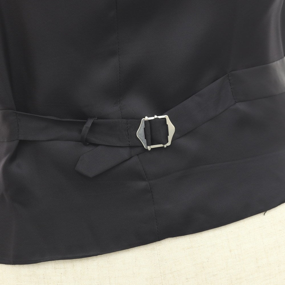 【中古】リングヂャケット RING JACKET FOUR SEASONS Super130’S ウール ドレス系ジレ ベスト ネイビー【サイズ46】【 状態ランクA 】【 メンズ 】