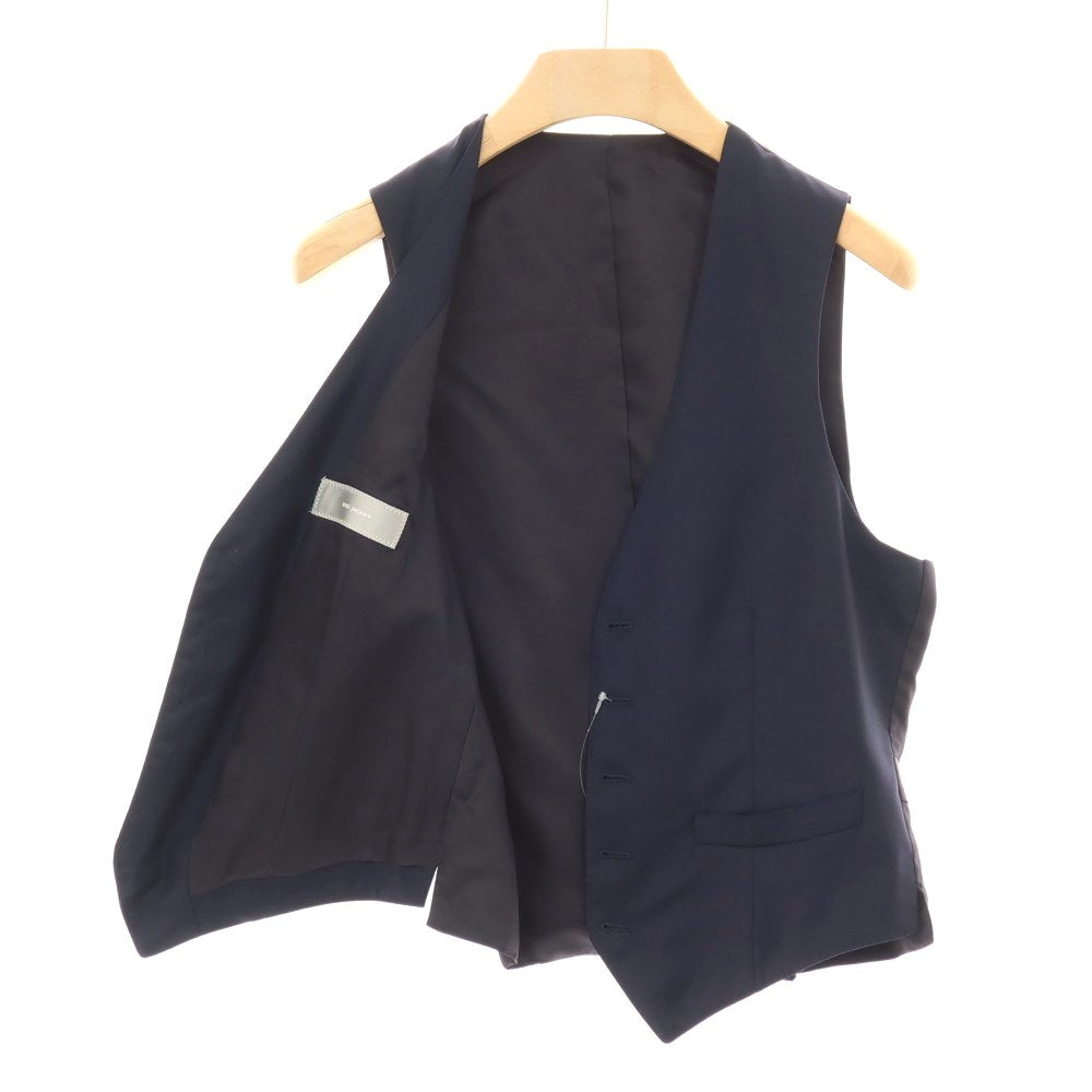 【中古】リングヂャケット RING JACKET FOUR SEASONS Super130’S ウール ドレス系ジレ ベスト ネイビー【サイズ46】【 状態ランクA 】【 メンズ 】