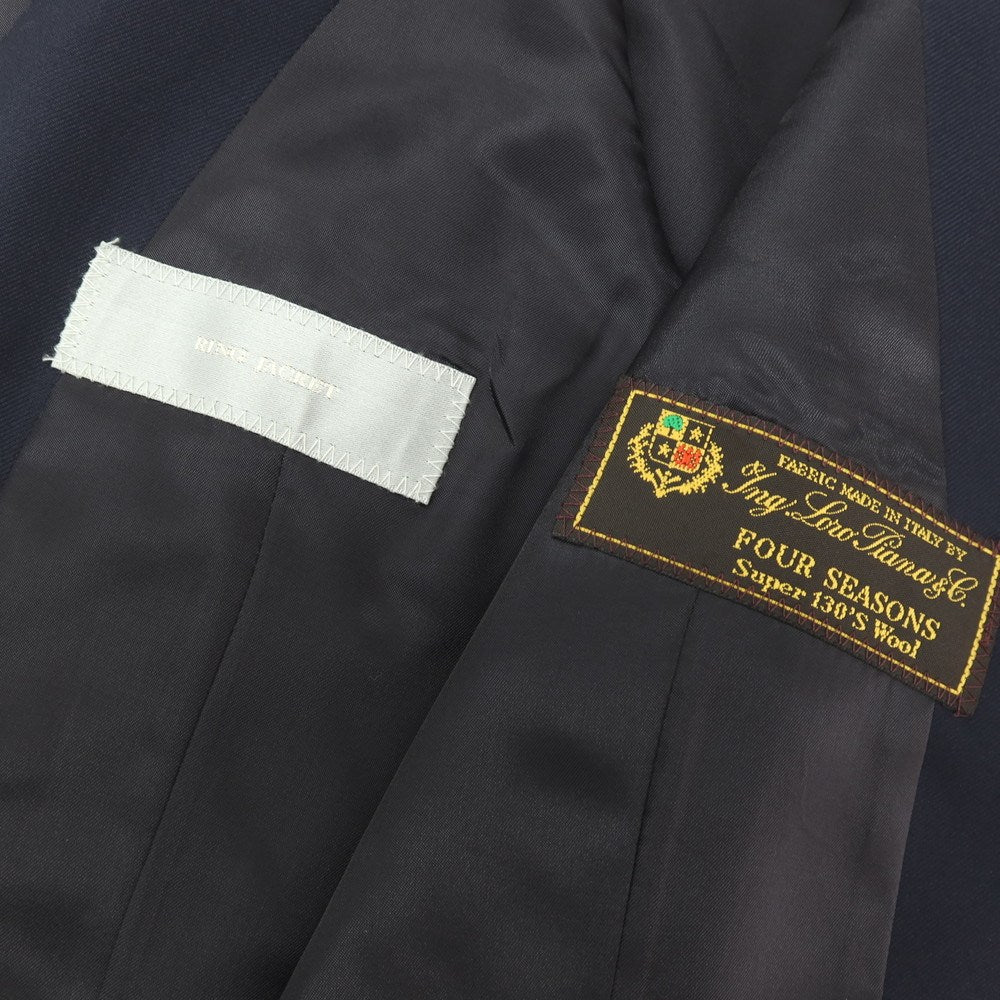 【中古】リングヂャケット RING JACKET FOUR SEASONS Super130’S ウール ドレス系ジレ ベスト ネイビー【サイズ46】【 状態ランクA 】【 メンズ 】