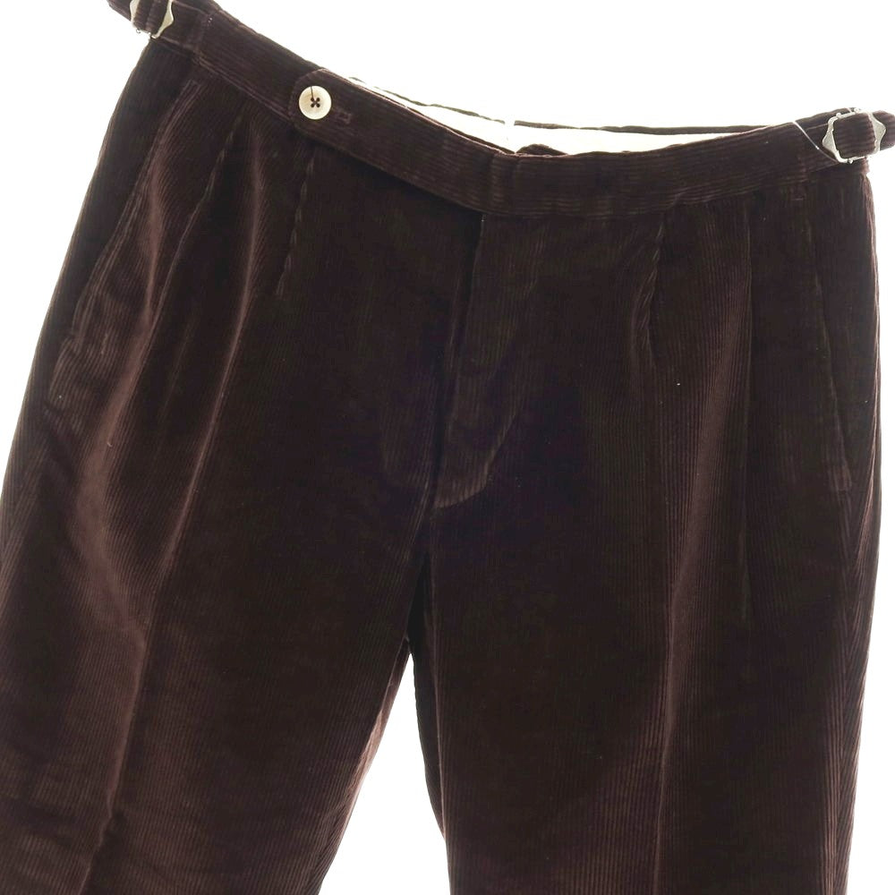 【中古】ジーティーアー G.T.A HERRICK コットン 中太畝 コーデュロイパンツ ブラウン【サイズ48】【 状態ランクB 】【 メンズ 】