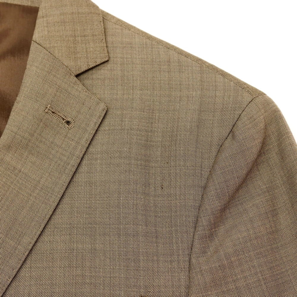 【中古】カンタレリ Cantarelli ウール 2つボタンスーツ ベージュxブラウン【サイズ46】【 状態ランクC 】【 メンズ 】