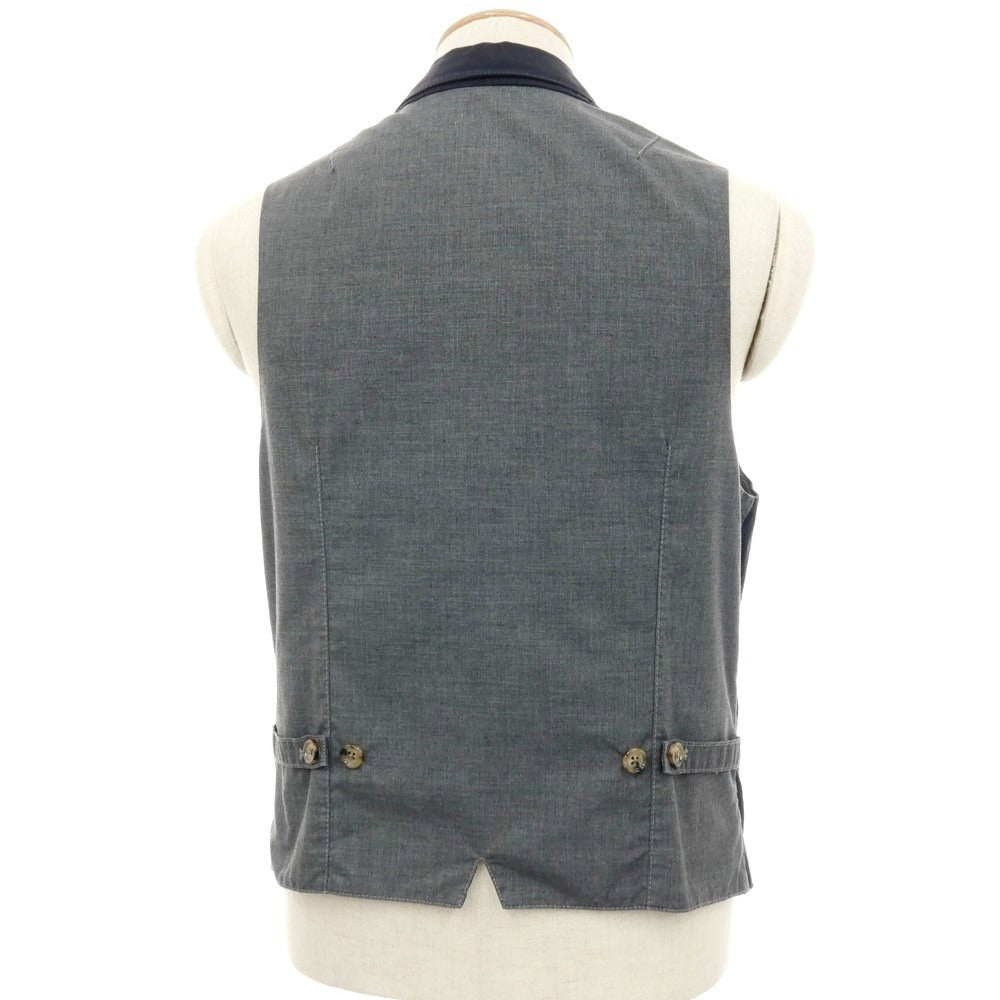 【中古】イレブンティ eleventy コットンポリウレタン カジュアル系ジレ ベスト ネイビー【サイズS】【 状態ランクC 】【 メンズ 】