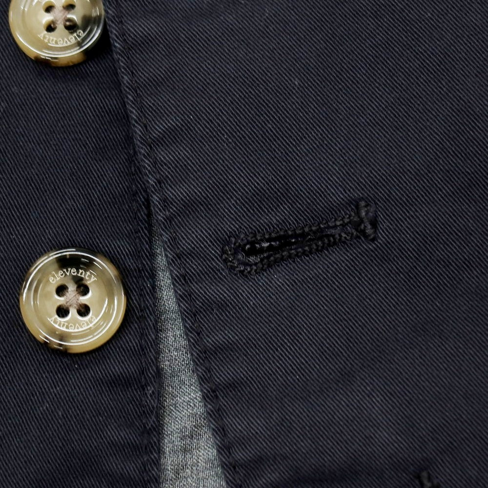 【中古】イレブンティ eleventy コットンポリウレタン カジュアル系ジレ ベスト ネイビー【サイズS】【 状態ランクC 】【 メンズ 】