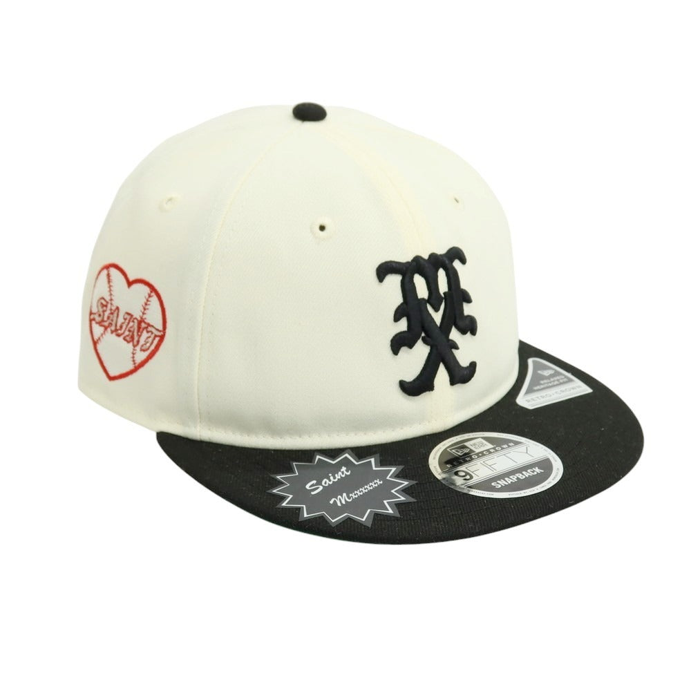 【中古】セント マイケル SAINT Mxxxxxx × NEW ERA 2026年春夏 ベースボールキャップ 帽子 アイボリーxブラック【 状態ランクA 】【 メンズ 】