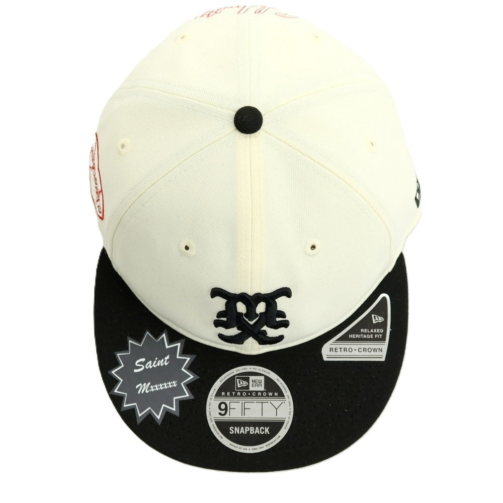 【中古】セント マイケル SAINT Mxxxxxx × NEW ERA 2026年春夏 ベースボールキャップ 帽子 アイボリーxブラック【 状態ランクA 】【 メンズ 】