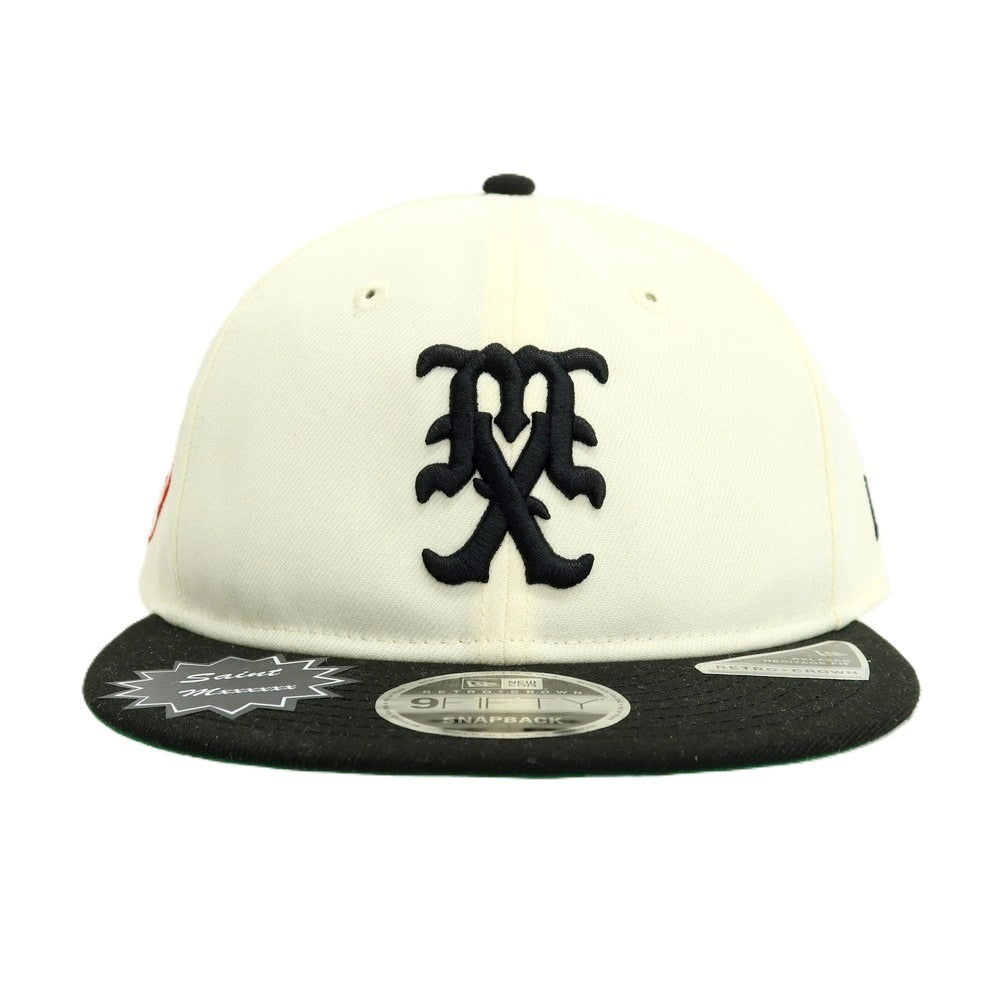 【中古】セント マイケル SAINT Mxxxxxx × NEW ERA 2026年春夏 ベースボールキャップ 帽子 アイボリーxブラック【 状態ランクA 】【 メンズ 】