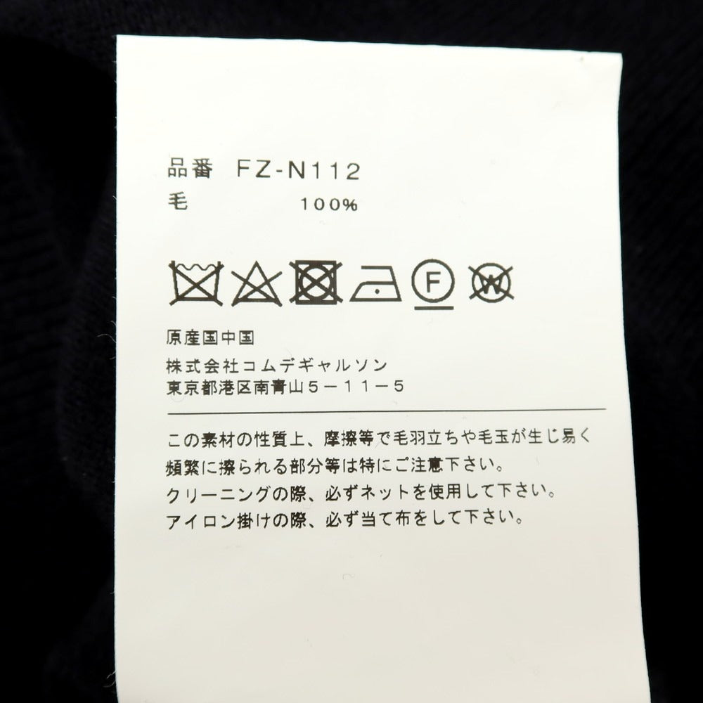 【中古】コムデギャルソンシャツ COMME des GARCONS SHIRT ウール クルーネック プルオーバーニット ブラックxネイビー【サイズS】【 状態ランクB 】【 メンズ 】