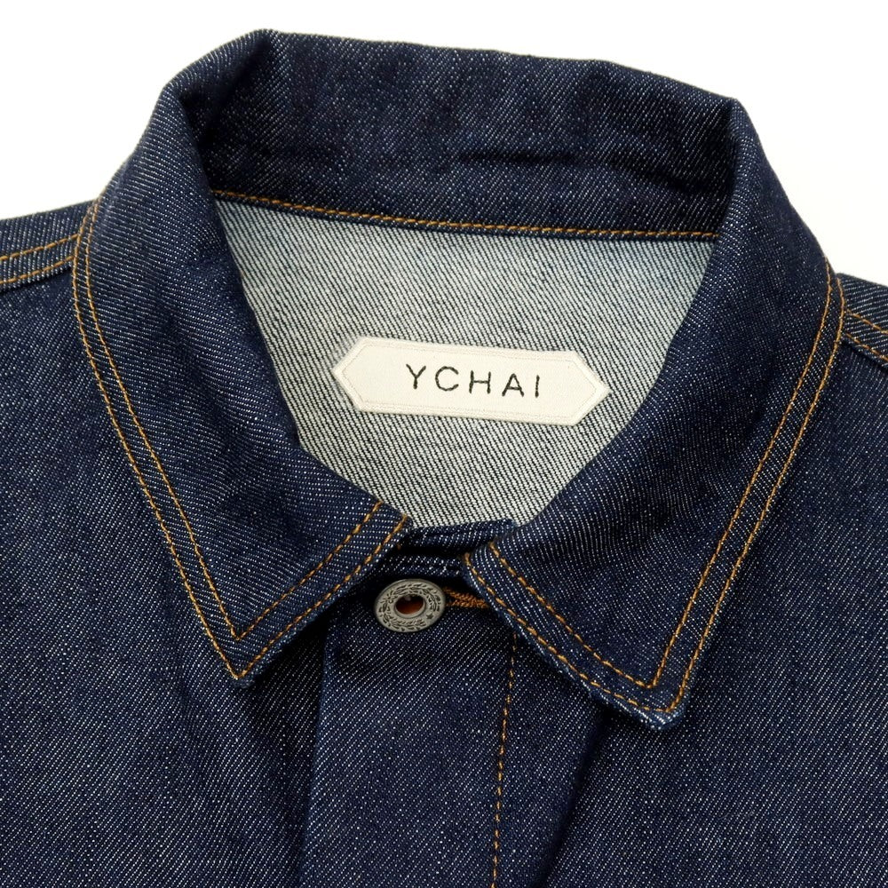 【中古】イカイ YCHAI ストレッチ コットン デニムジャケット ネイビー【サイズ46】【 状態ランクA 】【 メンズ 】