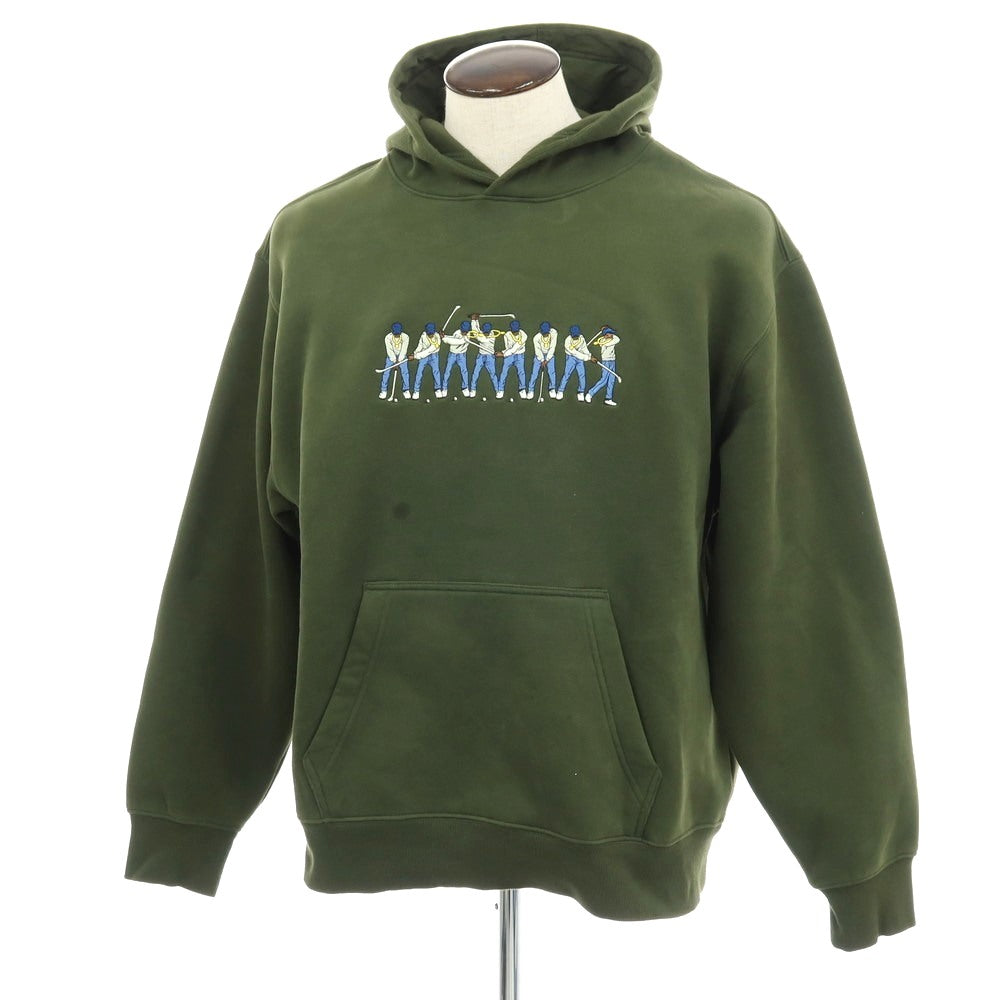 【中古】イーストサイドゴルフ Eastside Golf ポリエステルコットン プルオーバー パーカー オリーブグリーン【サイズXL】【 状態ランクC 】【 メンズ 】