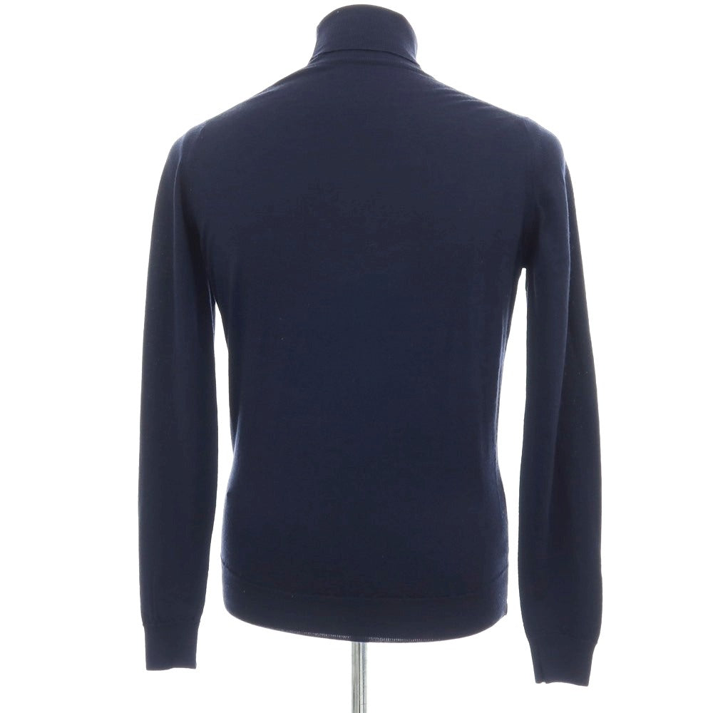 【中古】ジョンスメドレー JOHN SMEDLEY ハイゲージ ニュージーランドメリノウール タートルネック プルオーバーニット ネイビー【サイズS】【 状態ランクB 】【 メンズ 】