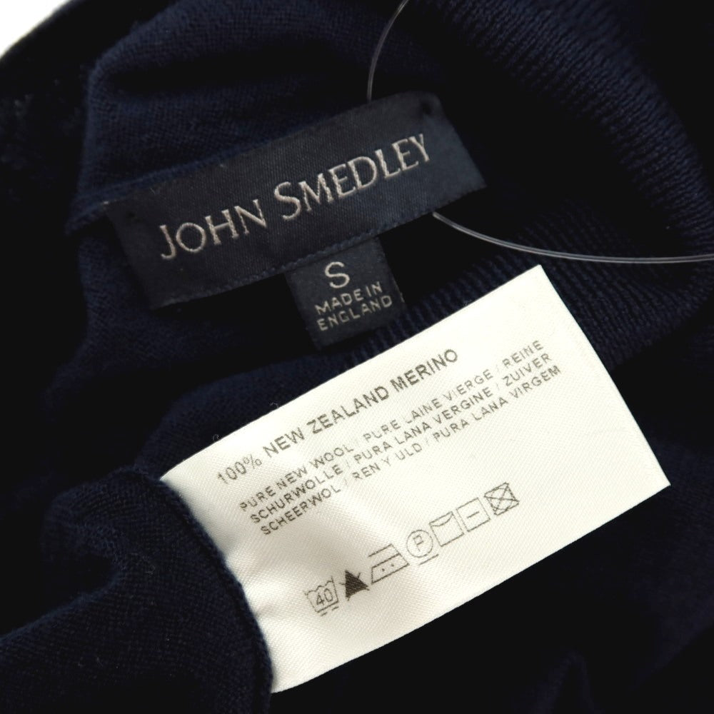 【中古】ジョンスメドレー JOHN SMEDLEY ハイゲージ ニュージーランドメリノウール タートルネック プルオーバーニット ネイビー【サイズS】【 状態ランクB 】【 メンズ 】