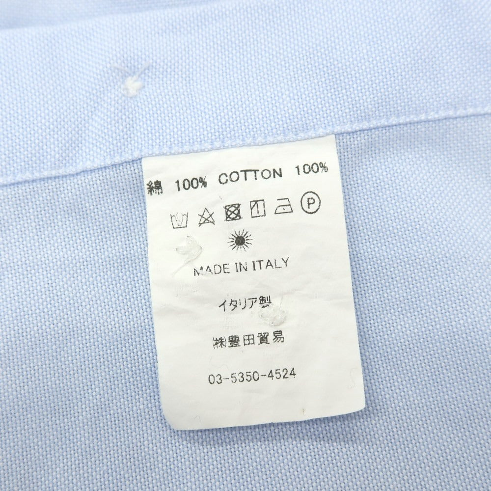 【中古】ジャンネット giannetto コットン ホリゾンタルカラー ドレスシャツ ブルー【サイズ40】【 状態ランクB 】【 メンズ 】