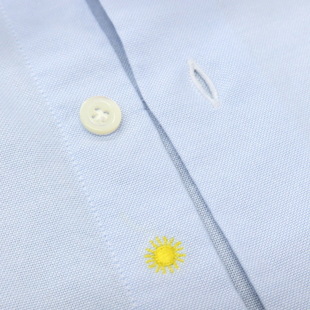 【中古】ジャンネット giannetto コットン ホリゾンタルカラー ドレスシャツ ブルー【サイズ40】【 状態ランクB 】【 メンズ 】